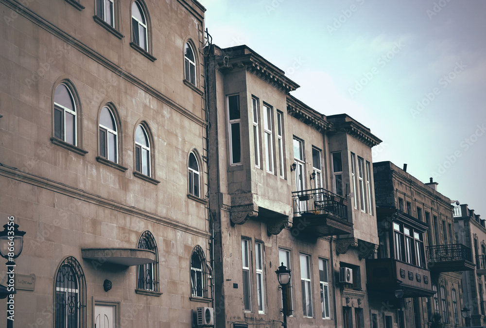 Architecture of the old town of Baku city, Icherisheher