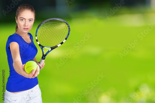 Tennis, Women, Playing.