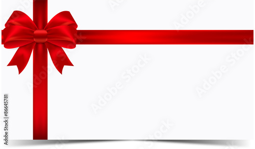 Gift card with red bow