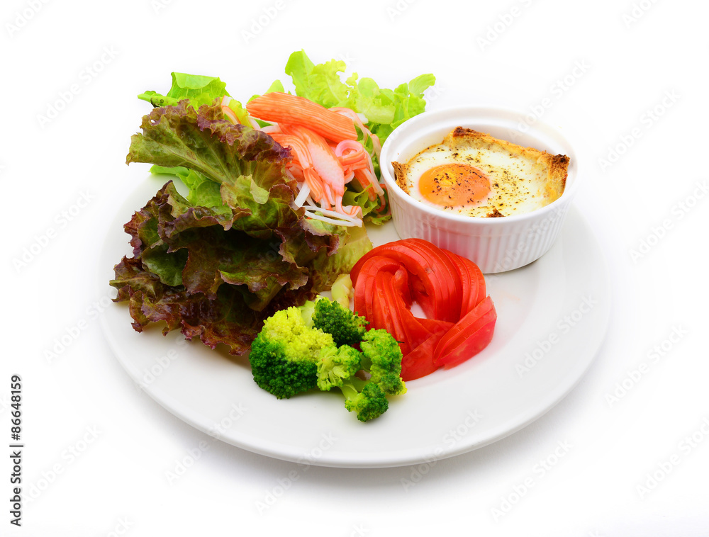 Mixed vegetables with egg and Imitation Crab Stick Mixed vegetables with egg and Imitation Crab Stick