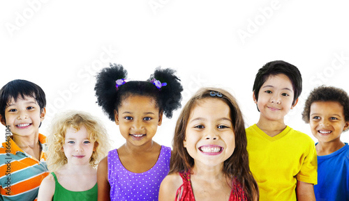 Ethnicity Diversity Gorup of Kids Friendship Cheerful Concept photo