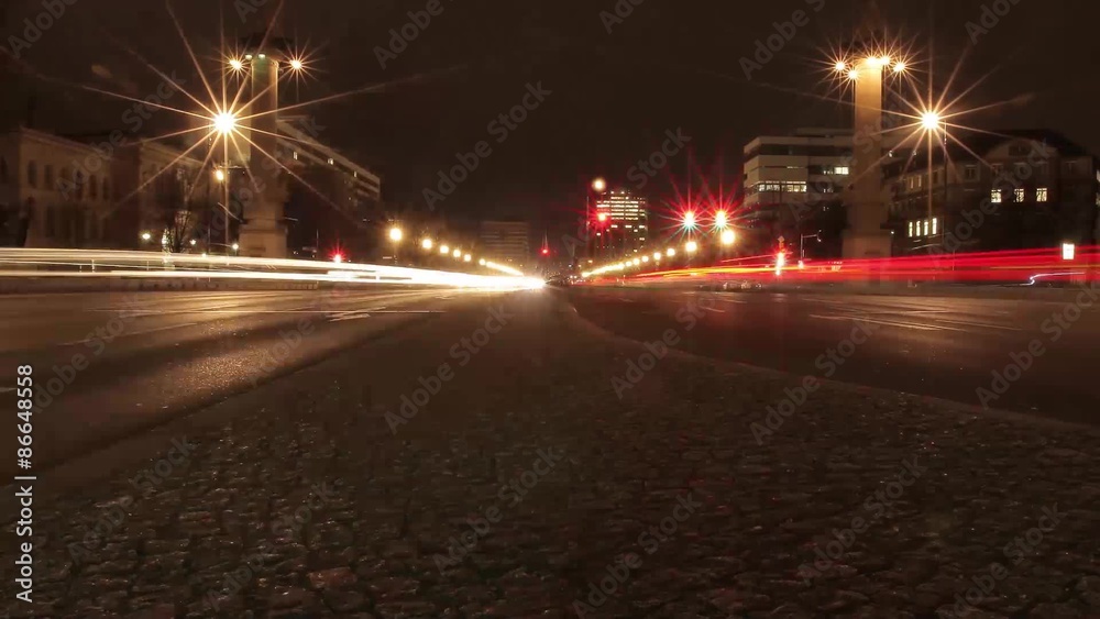 Time Lapse - Abstract Urban Street in Berlin.