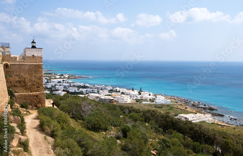 Tunisia, Kelibia, view on the sea from the fortress of the XII century