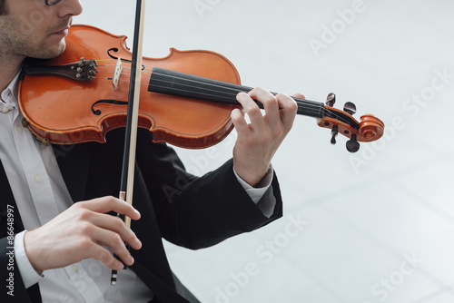 Talented violinist solo performance photo