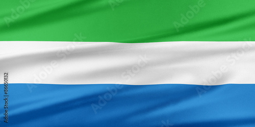 Sierra Leone Flag. photo