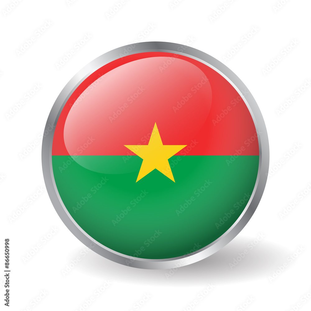 Burkina Faso flag button vector Burkina Faso flag button vector