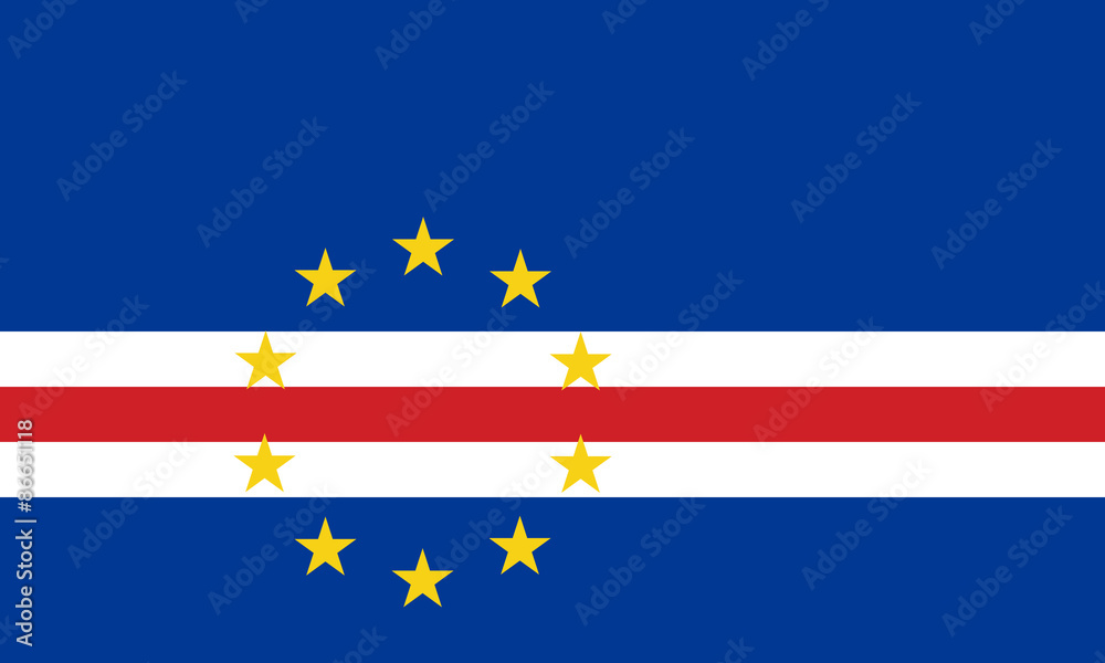 Cape Verde flag vector Cape Verde flag vector