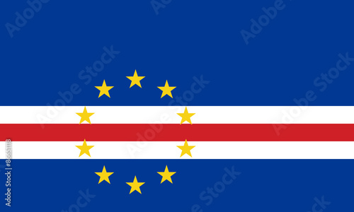 Cape Verde flag vector