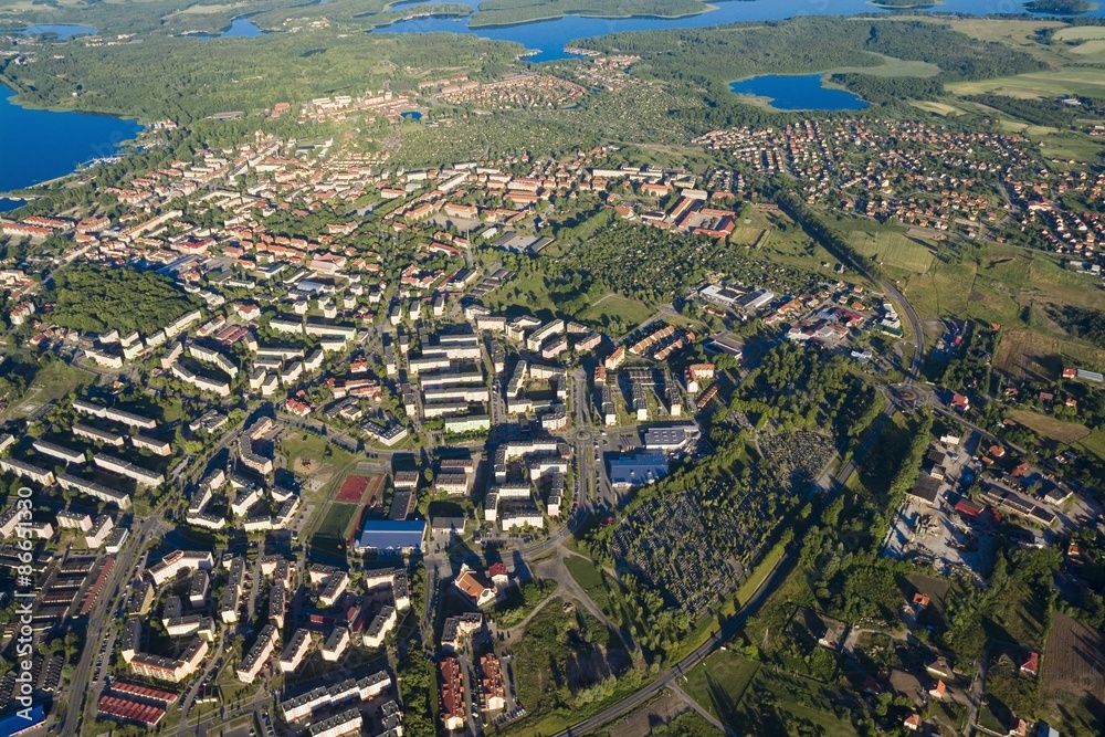Aerial view of Gizycko