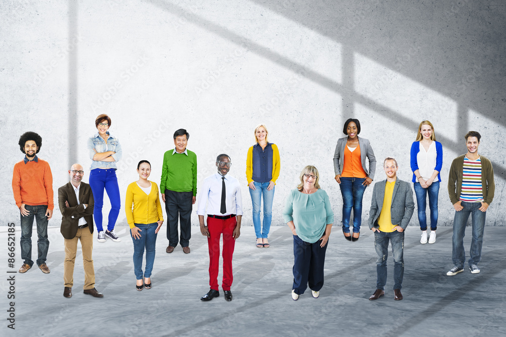 Fototapeta premium Diversity People Community Standing Concept
