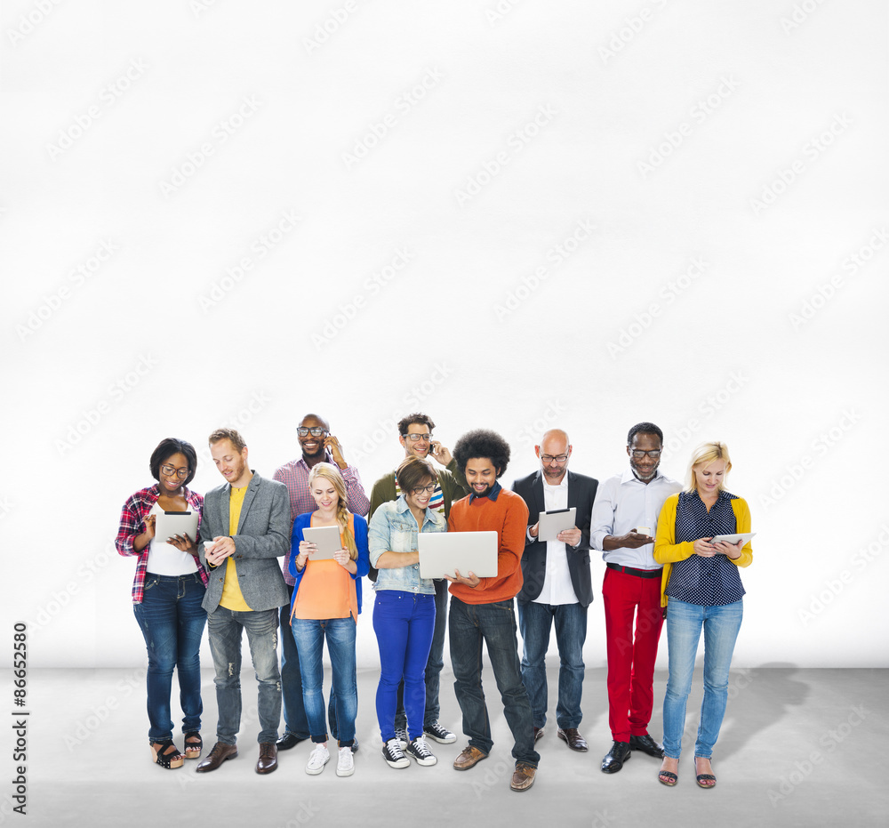 Fototapeta premium Diverse Ethnic Business Occupation Cheerful Variation Concept