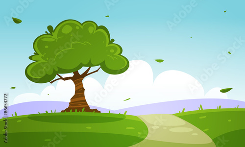 Summer Cartoon Landscape