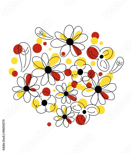 
the Illustration dedicated to the beautiful flower ornament .