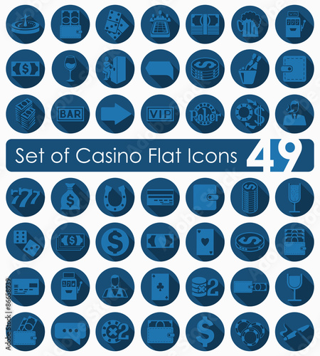 Set of casino icons