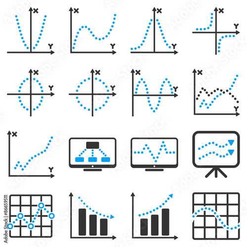 Dotted vector infographic business icons
