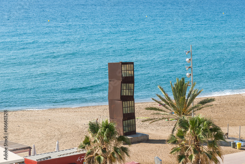 Photography Top view to the Barceloneta beach