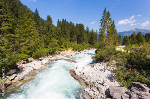 Fototapeta Naklejka Na Ścianę i Meble -  Wild river in mountains