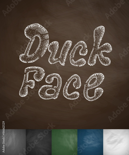 Duck face icon