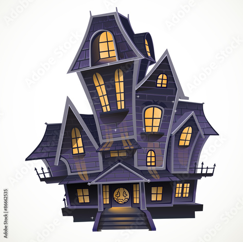 Happy Halloween cozy haunted house