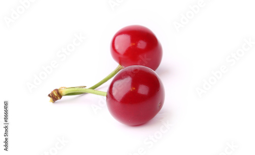 Cherry isolated white background