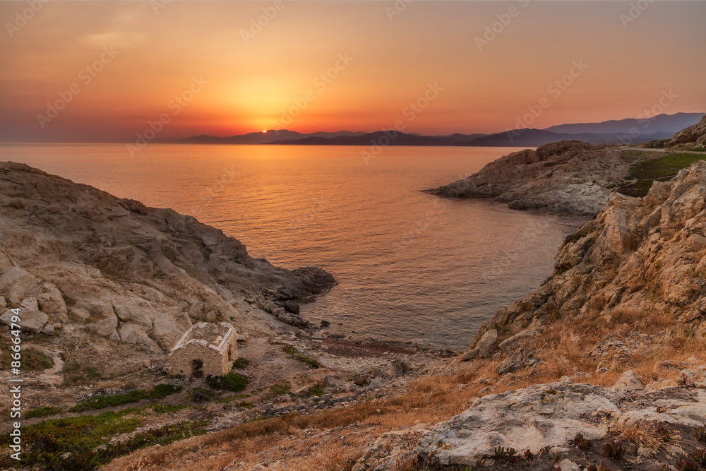 Sunrise at Ile Rousse in Corsica