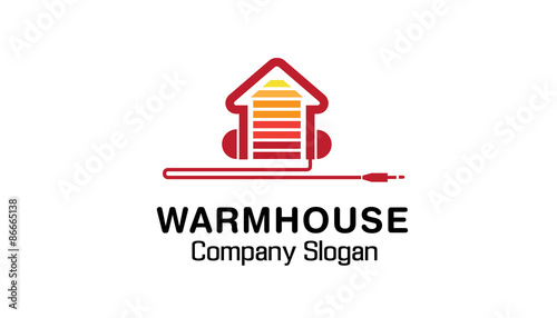 Warm House Headset Logo Vector Symbol Icon Design Illustration