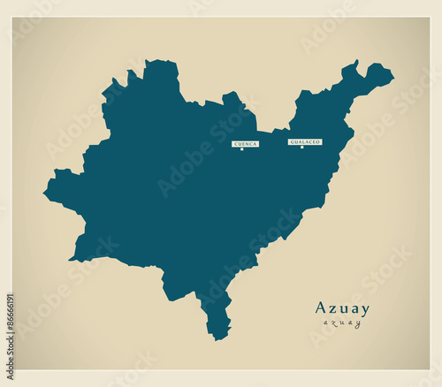 Modern Map - Azuay EC photo