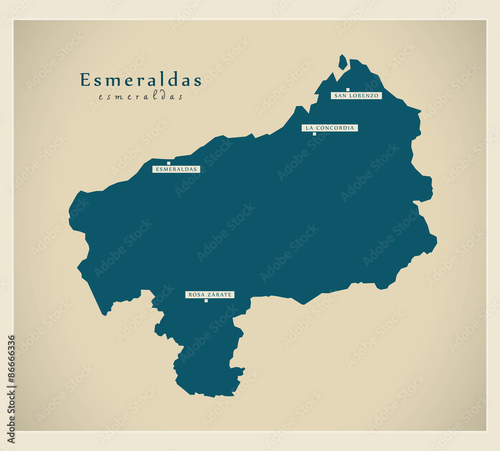 Modern Map - Esmeraldas EC