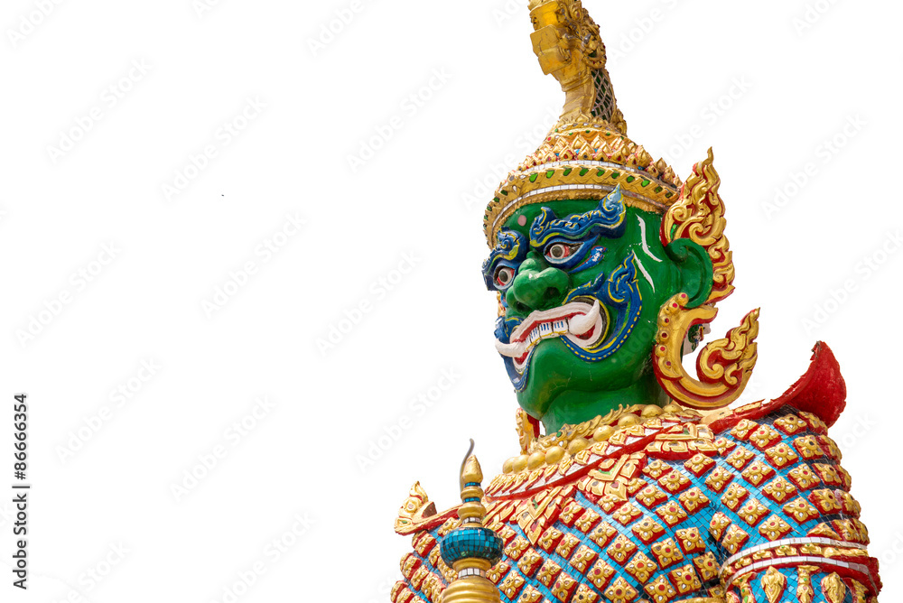 Fototapeta premium Isolate Giant statue on white background