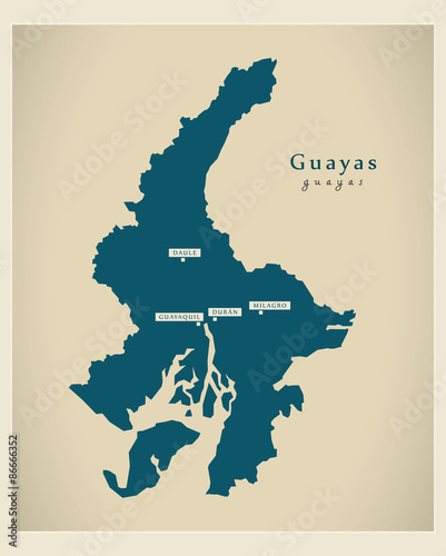 Modern Map - Guayas EC photo