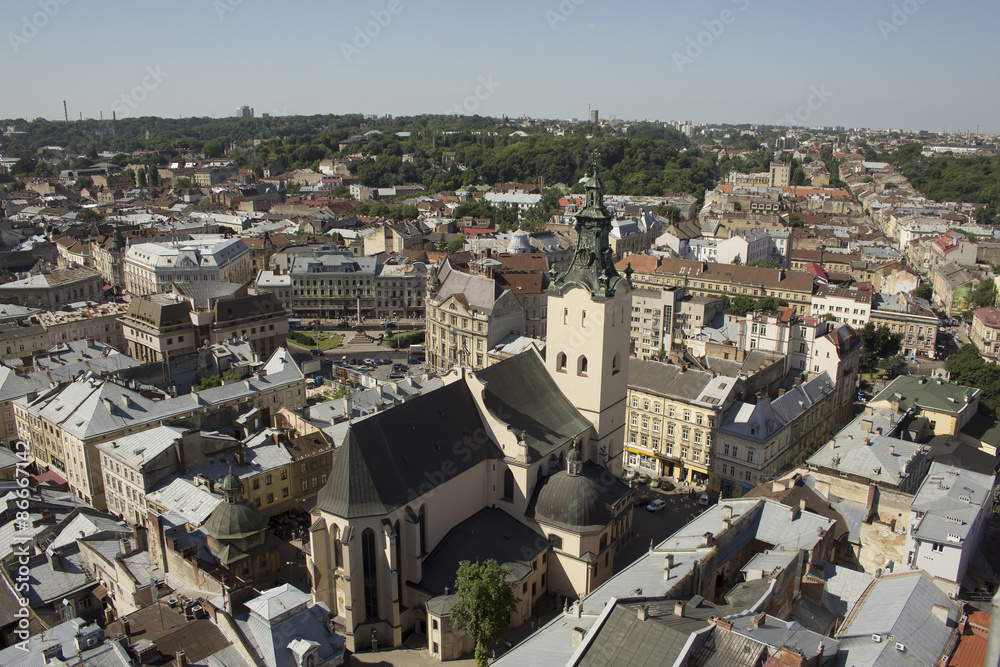 Cathedral of Lviv from the height