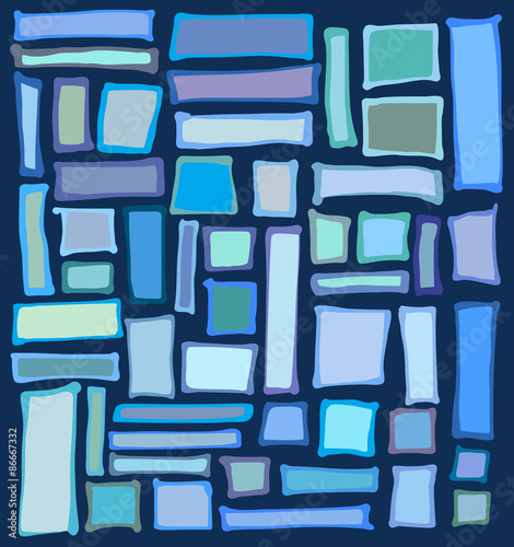 liquid rectangle and square shapes in blue purple