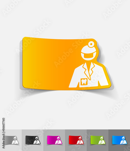 realistic design element. stomatologist