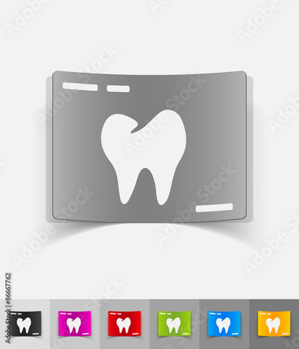 realistic design element. picture tooth