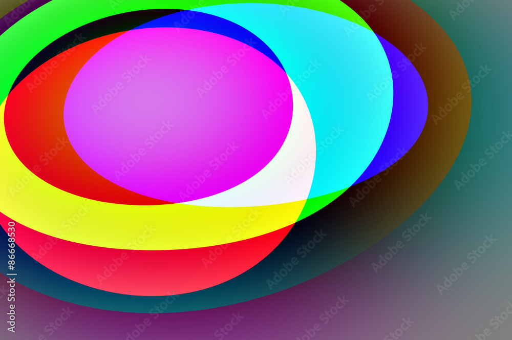 Obraz premium Bunte Kreise in Ellipsenform.