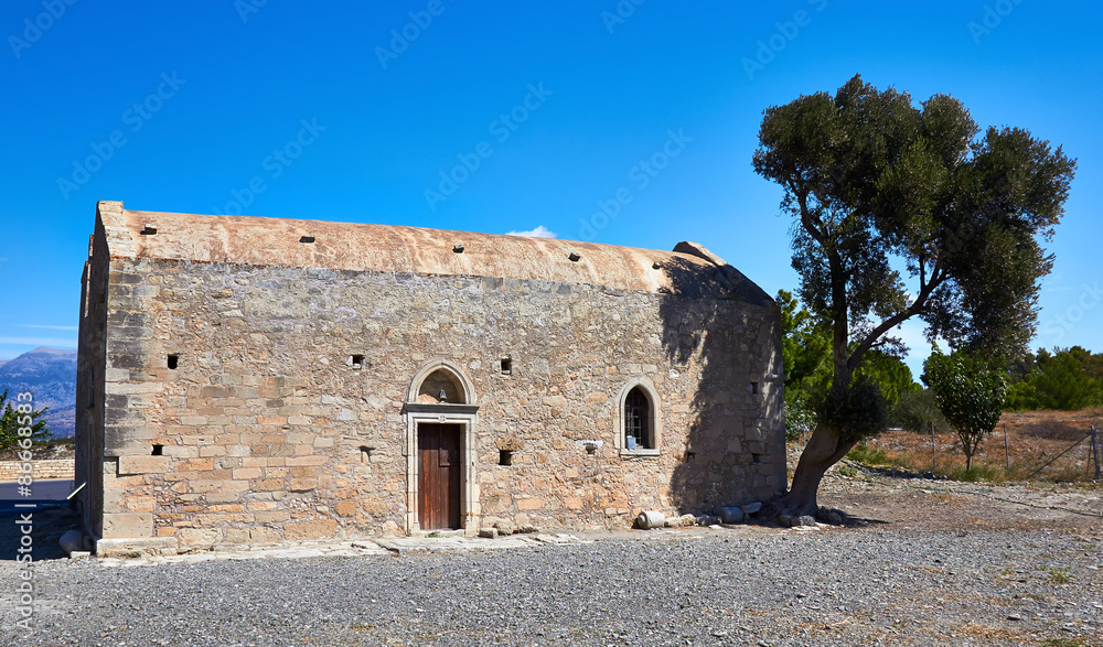 Ruins of the Orthodox male monastery Agios Georgios near Festos in Crete, Greece.