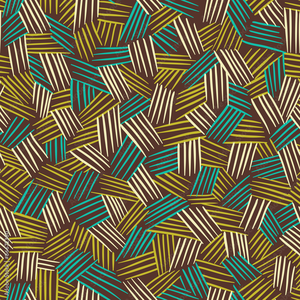Vector seamless pattern with hand drawn lines. Traditional hatching .