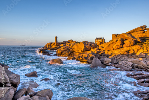 Ploumanach, plus beau village de France 2015, Bretagne, Côtes d'Armer, France