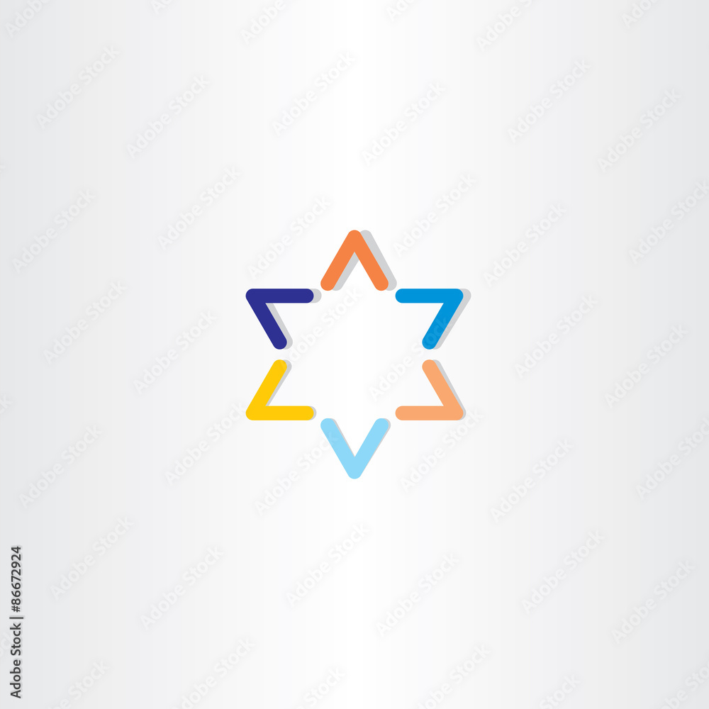 blue orange star logo icon blue orange star logo icon
