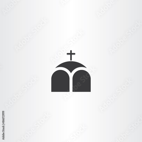 church or chapel cross icon