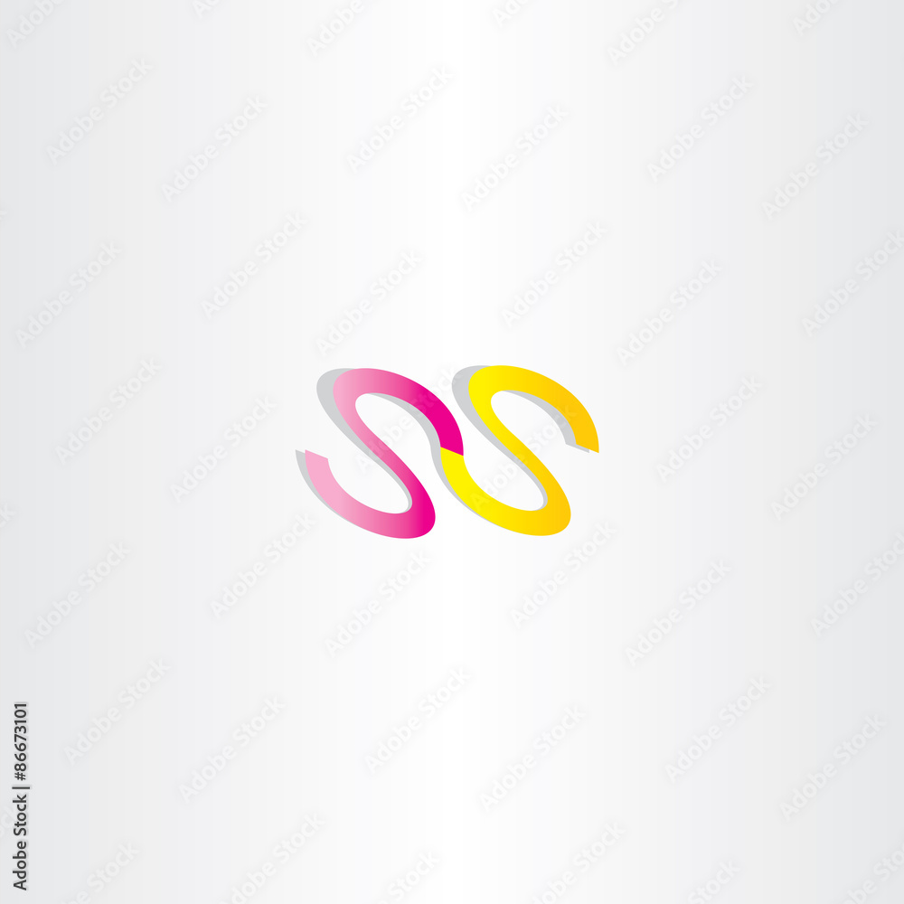 double letter s icon ss logotype