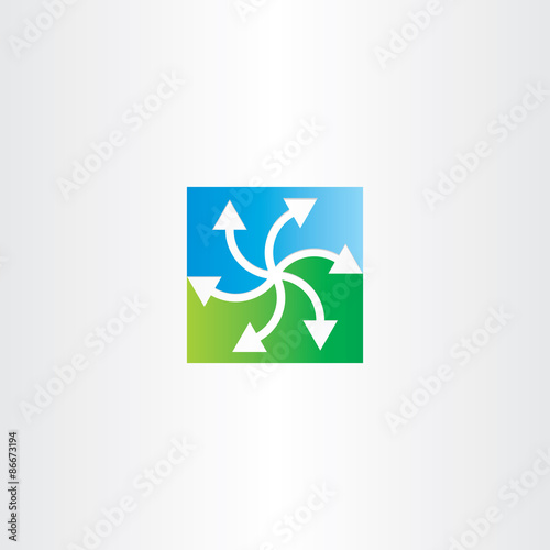 green blue arrows recycling symbol