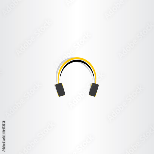 headphones icon music vector