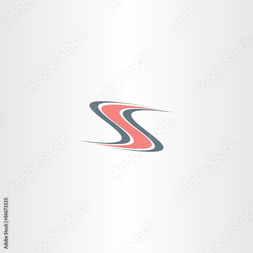 hot road highway letter s logo