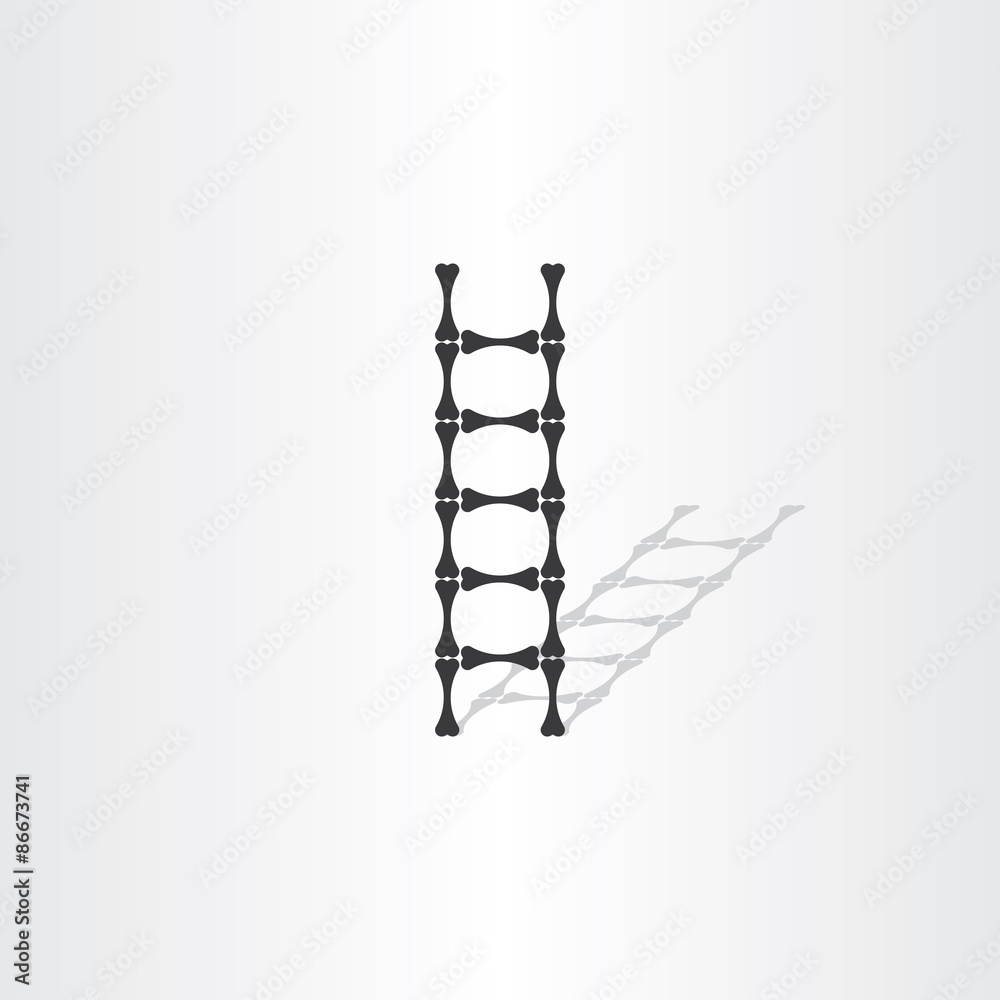 step ladder with bones vector illustration step ladder with bones vector illustration