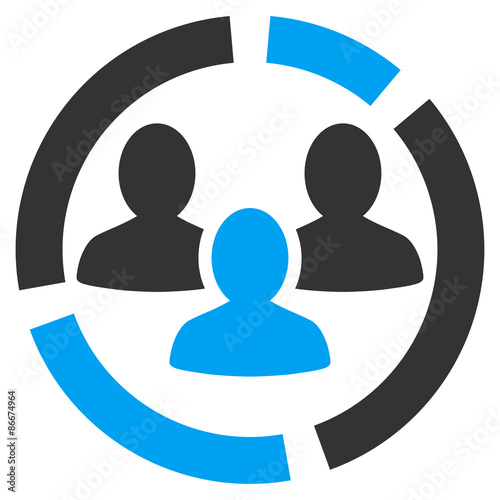 Demography diagram icon from Business Bicolor Set