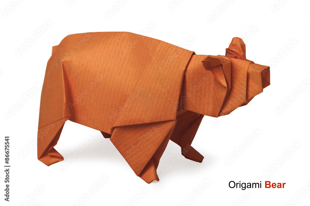 Fototapeta premium Origami paper bear