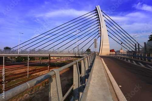 Konstrukcja stalowa mostu, wiaduktu w Opolu II.