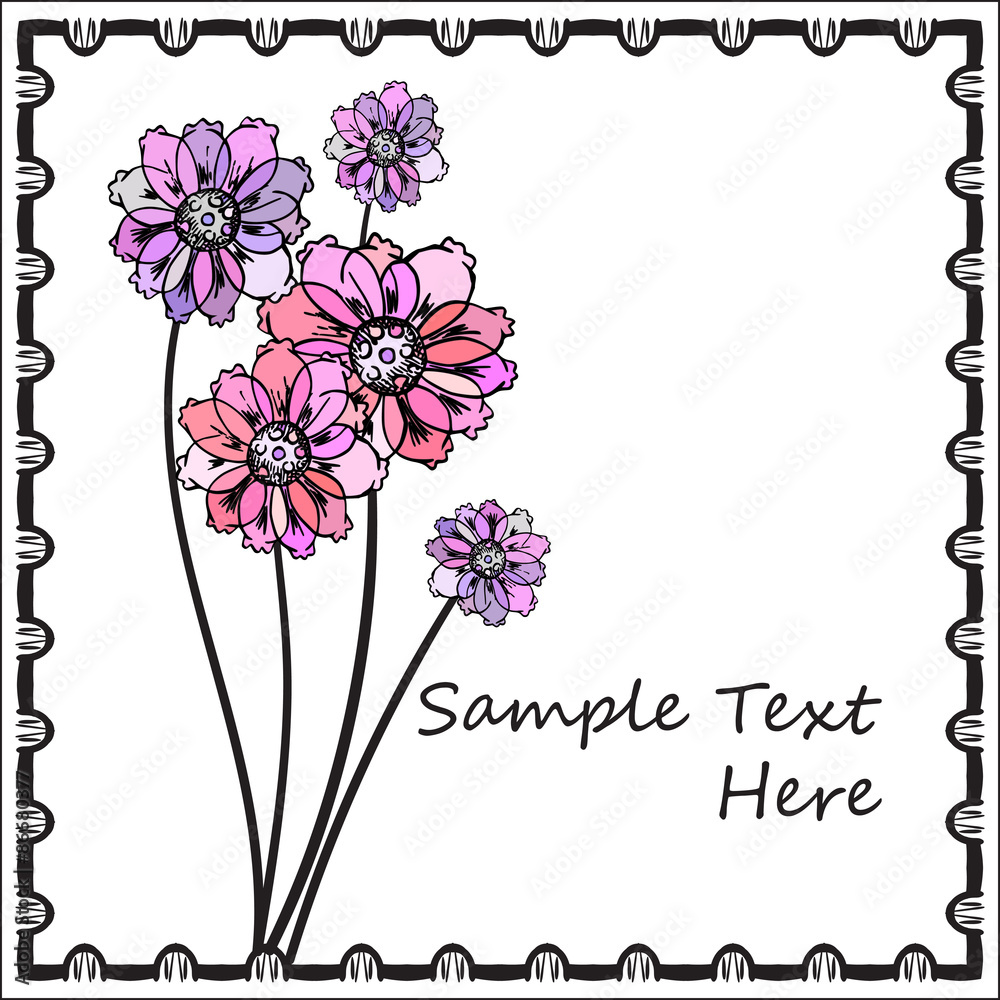 flower card template
