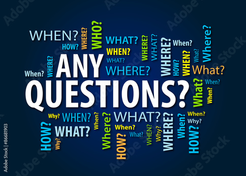 Bild auf Leinwand Questions